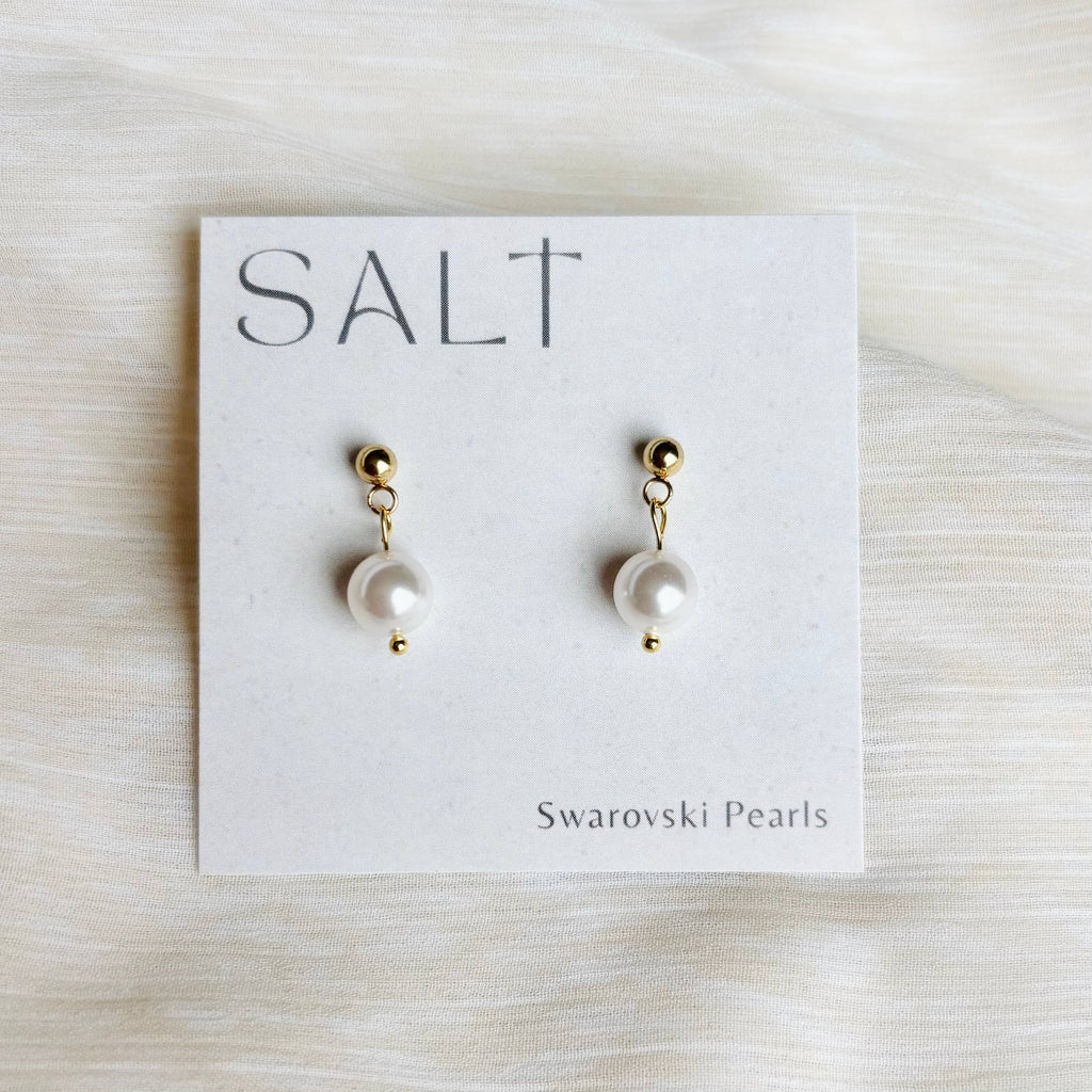 PEARL DROP EARRINGS | Swarovski Pearls