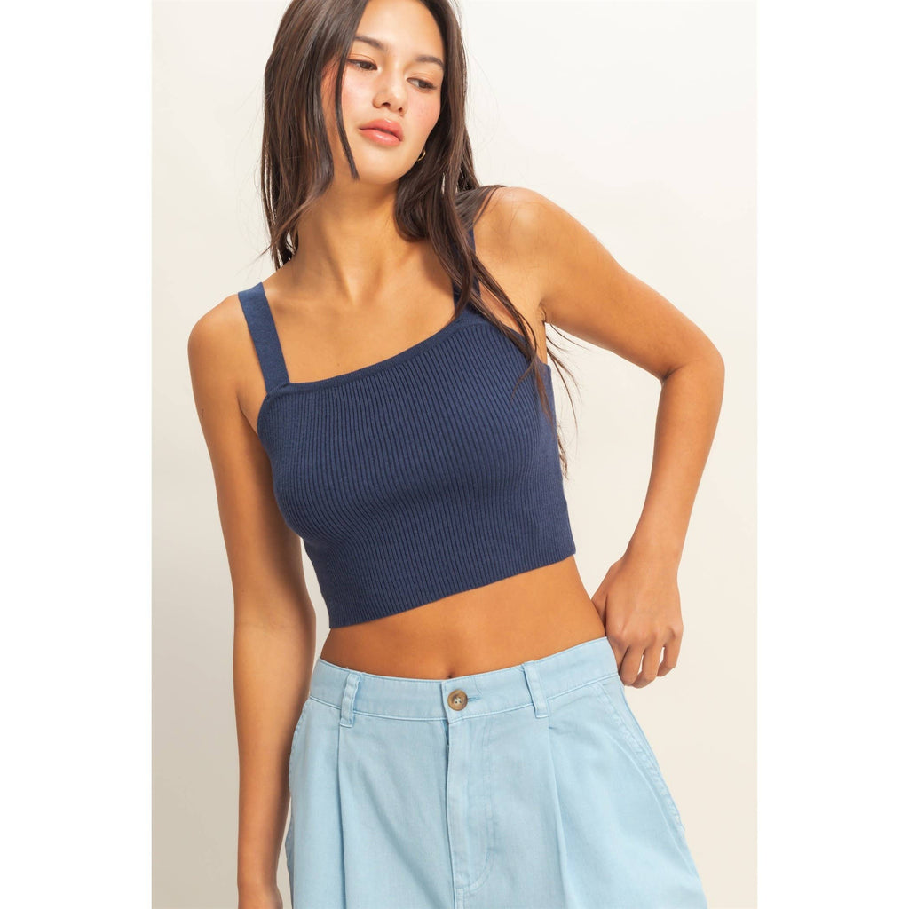 RIBBED CROPPED TANK TOP