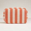 STRIPED COSMETIC POUCH BAG