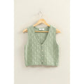 BASKET WEAVE V-NECK SLEEVELESS VEST