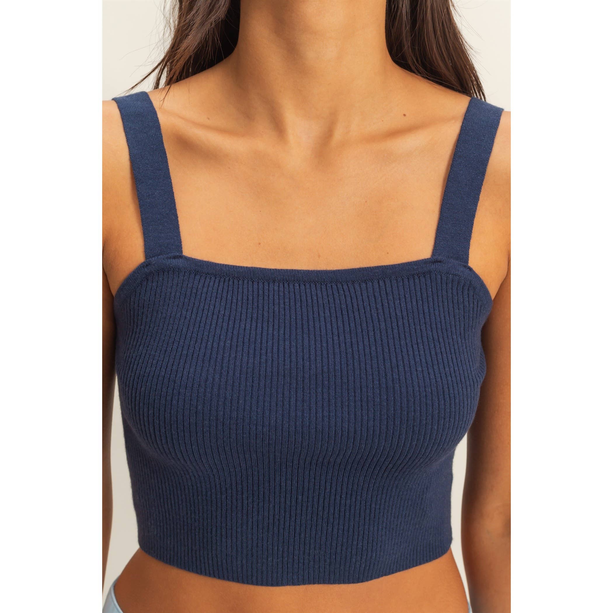 RIBBED CROPPED TANK TOP